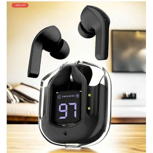 ULTRAPODS MAX EARBUDS WITH CRYSTAL TRANSPARENT CASE BLUETOOTH 5.3 IPX4 Waterproof EARBUDS
