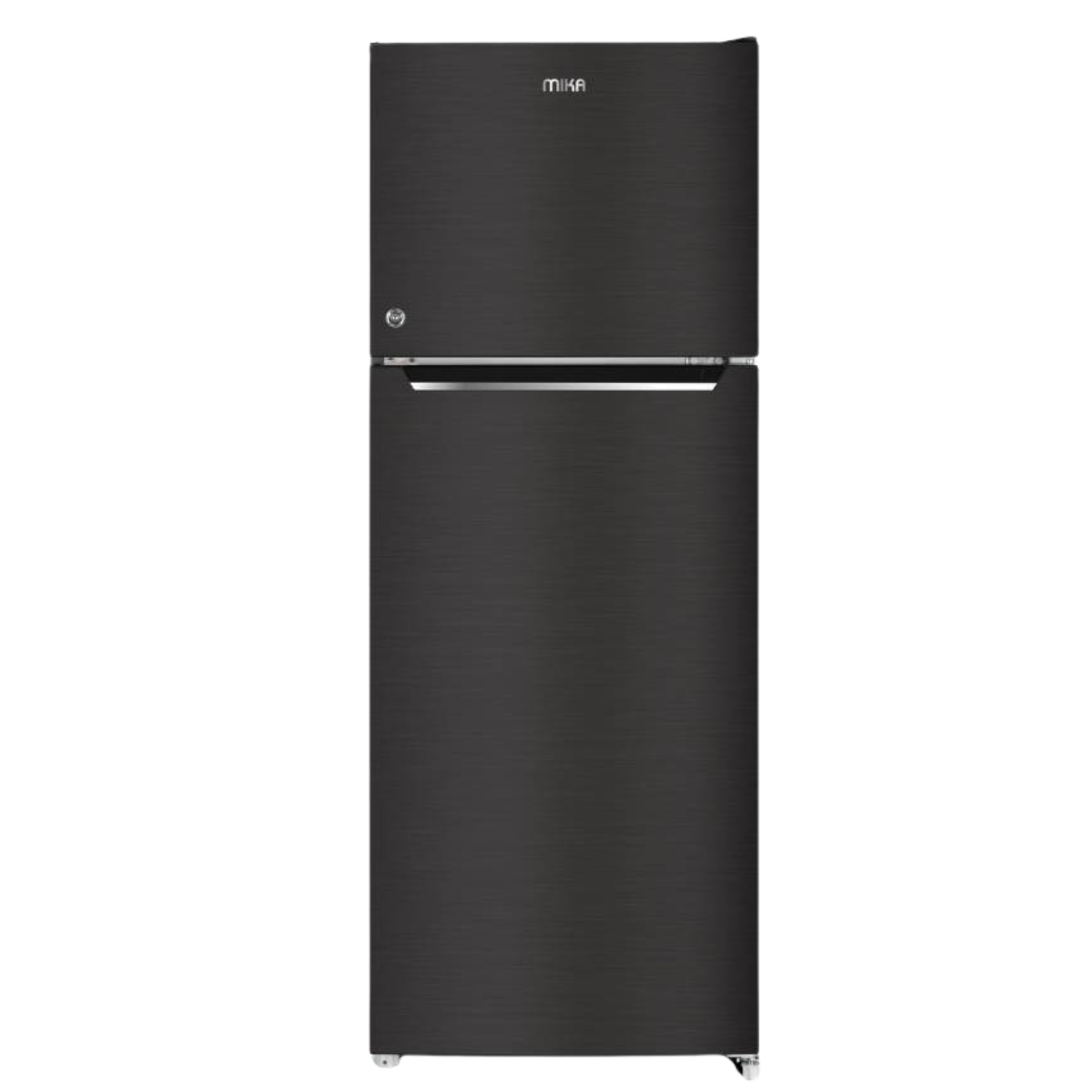 MIKA Double Door Fridge – 138 L Inox Dark Matte