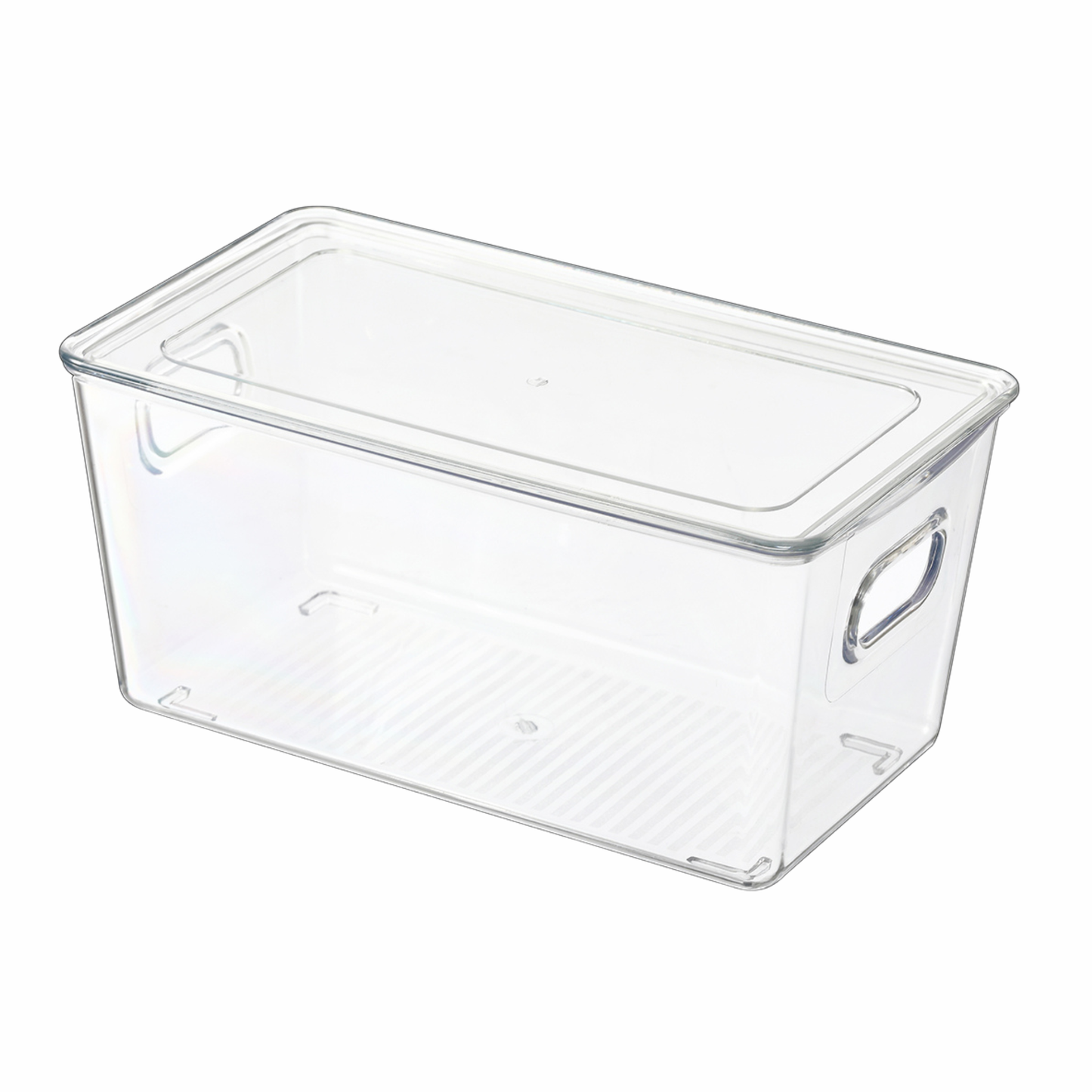 Rectangular plastic storage container