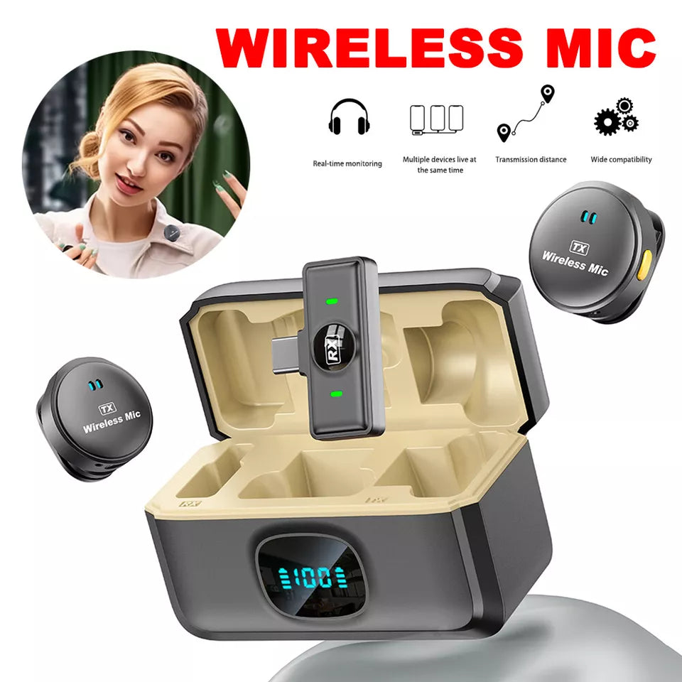 Generic Q8 Button Wireless Lapel Microphone Mobile Phone Recording Mini Microphone For Live