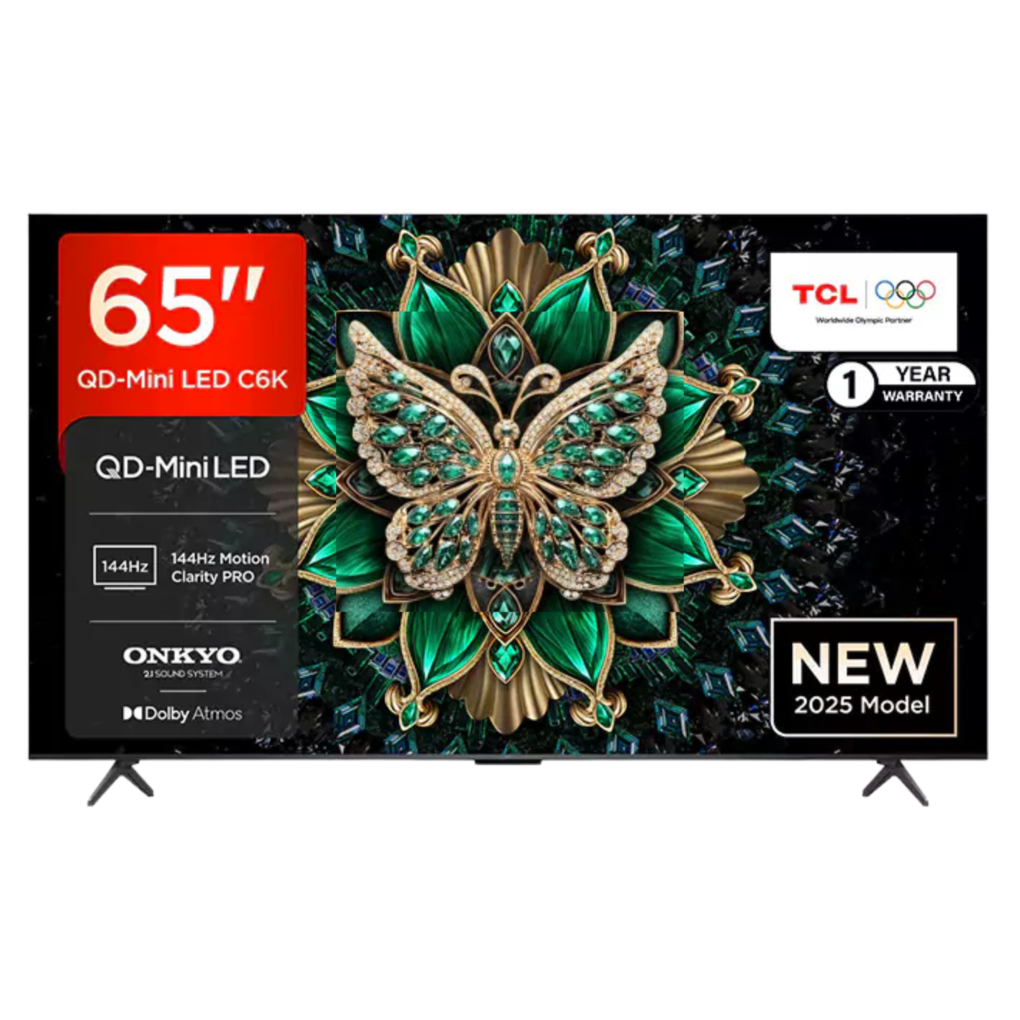 TCL 65″ C6K 144Hz Premium QD-MiniLED 4K Google TV – 65C6K (2025)