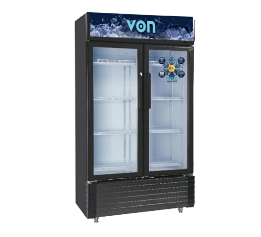 Von VZC62DXK Vertical Cooler, 615Litres - Black