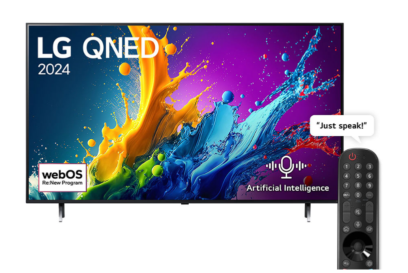 55 Inch LG QNED AI QNED80 4K Smart TV