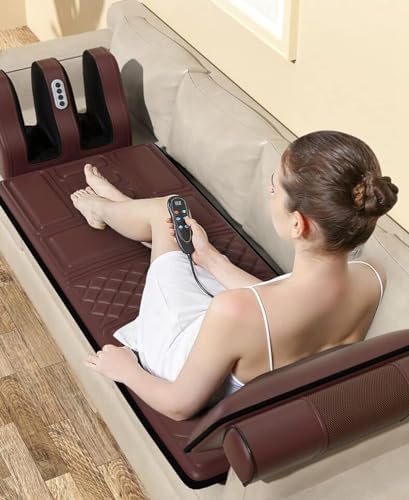 Massage Mat, Multifunctional Full Body Massage Mattress with 20 Neck Shiatsu Kneading Massage Heads, Heating Pad Massage Chair Cushion, for Relieving Back Lumbar Leg Pain