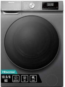 HISENSE  10.5 /6KG FRONT LOAD WASHER DRYER
