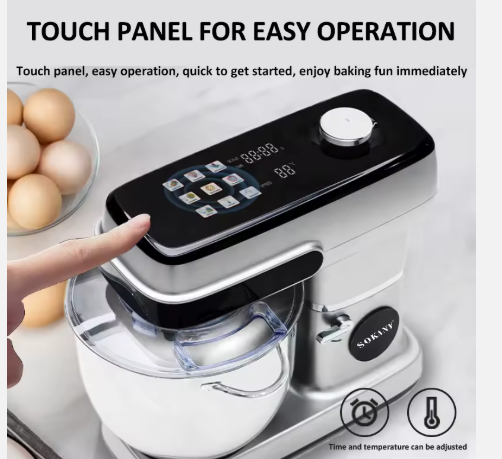 Sokany SK‑05014 Digital Stand Mixer – 12 L Stainless Steel Bowl, 2200 W Powerful Motor, Digital Timer & Controls