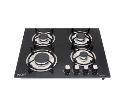 Bolesi Built-In Gas Hob 4 Burners – Enamel Finish, Efficient & Stylish Cooking