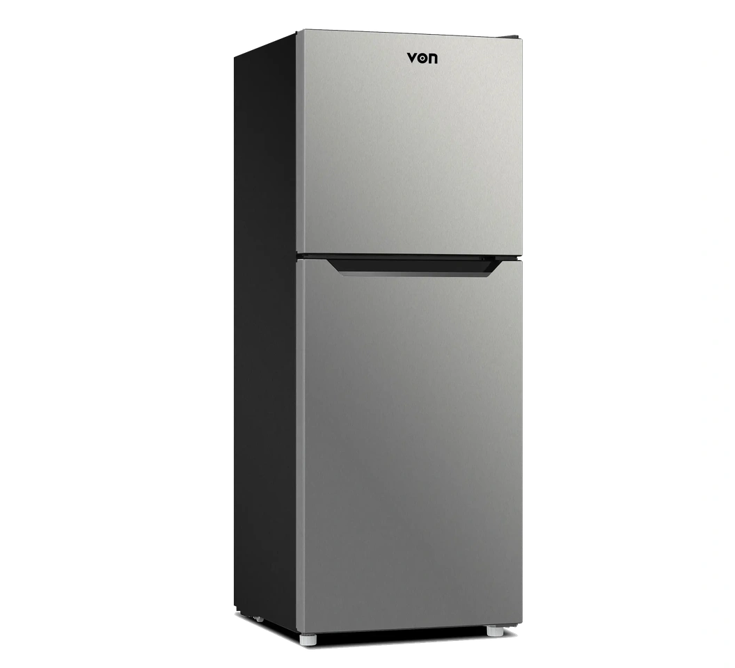 Von VART-25NHS Double Door Fridge 220L Silver