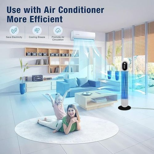 Windsor TF32Y‑1R 32″ Tower Fan — Remote Control with LED Display & Timer