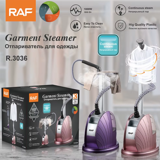 RAF R.3036 Professional Steam Iron With Panel Portable Clothes Standing Garment Steamer With Removable Water Tank