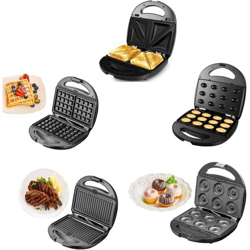 RAF R.2690 Square Replaceable Baking Trays Sandwich Maker Set Non-Stick Plates Electric Breakfast Bread Machine Kitchen