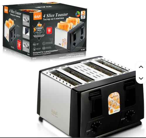 4-Slice Electric Breakfast Maker – Fast, Easy & Powerful 1300W Toaster