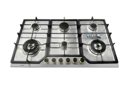 BOLESI 6 BURNER BUILT IN GAS HOB with Dual wok burner- 60 by 90