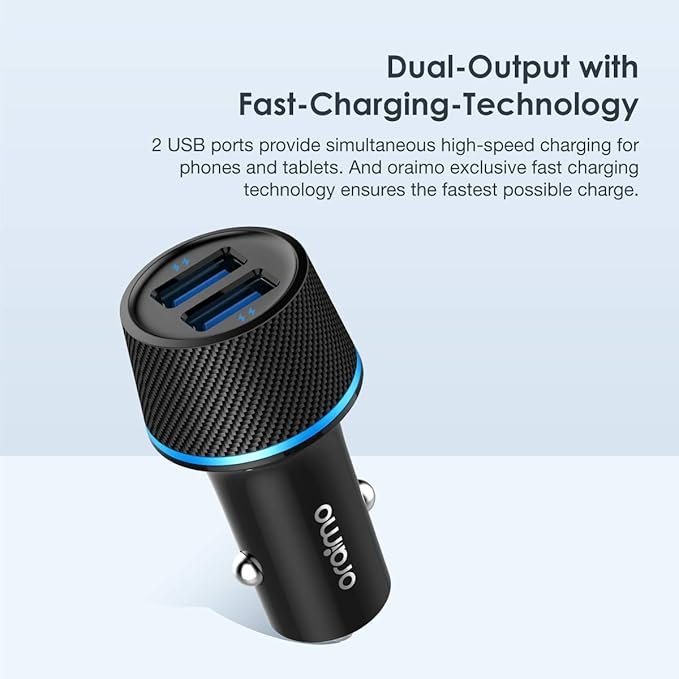 Oraimo Highway 10.5W Dual-Port Car Charger
