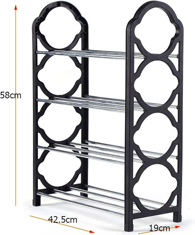 Shoes Organizer Simple Shoe Rack Aluminum Metal Shoes Cabinet Multilayer Easy DIY Shoes Storage Organizer Space Saving Shoe Shelf Shoes Cabinet