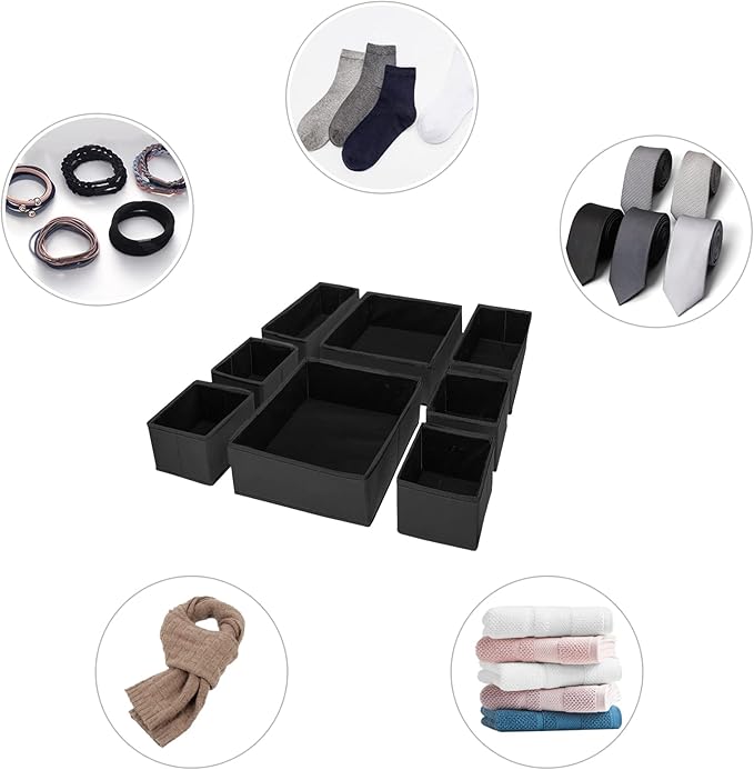 Foldable Fabric Drawer Organizer – 8 in 1