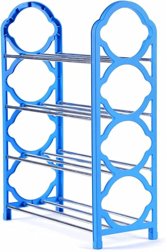 Shoes Organizer Simple Shoe Rack Aluminum Metal Shoes Cabinet Multilayer Easy DIY Shoes Storage Organizer Space Saving Shoe Shelf Shoes Cabinet