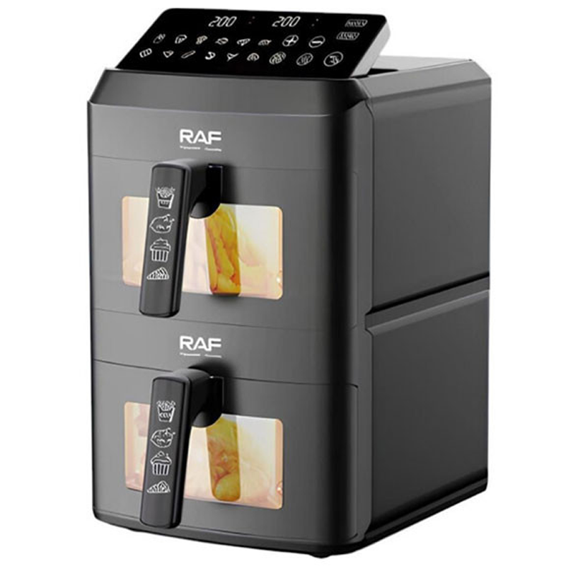 RAF R.5399 - AIR Fryer, 2800W Power, 14L (7L+7L) Double Compartment, Easy Cleaning, Touch Control