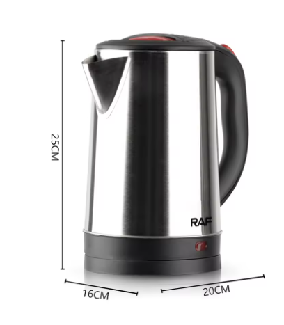 RAF R.7897 2.5 L Electric Kettle — 1500 W Stainless Steel Water Boiler