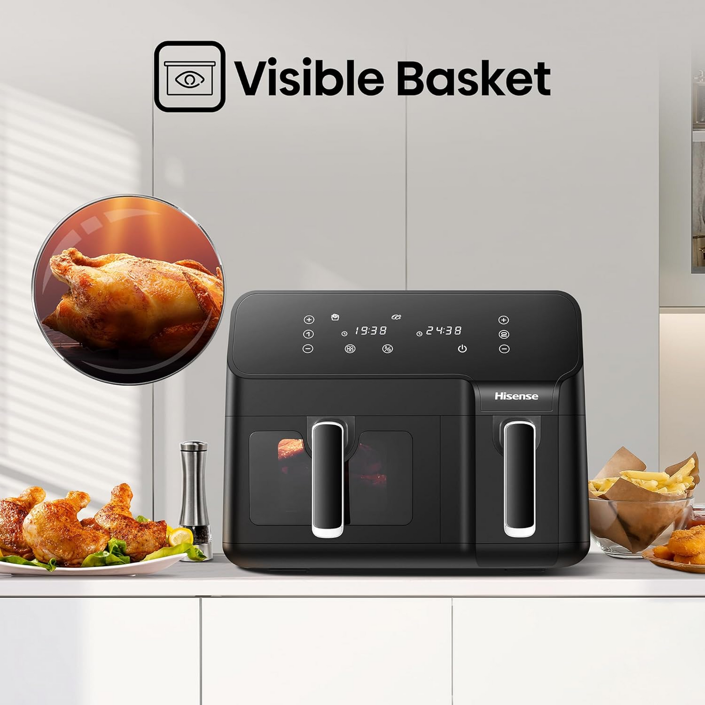 Hisense H09AFBK2S5 Dual Air Fryer