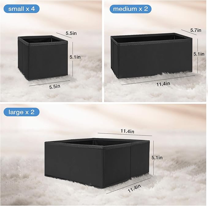 Foldable Fabric Drawer Organizer – 8 in 1