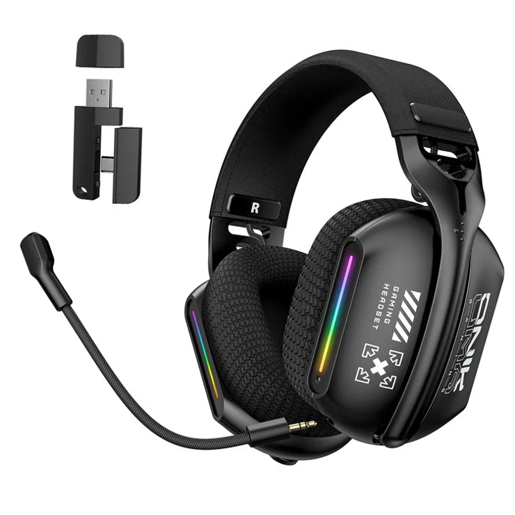 Onikuma GT808 [BT/2.4G/Wired] Wireless Headset (Black)