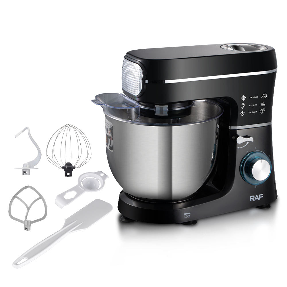 RAF Multifunctional Stand Mixer BLACK 5-in-1 (7L) – Powerful, Versatile & Perfect for Home Baking
