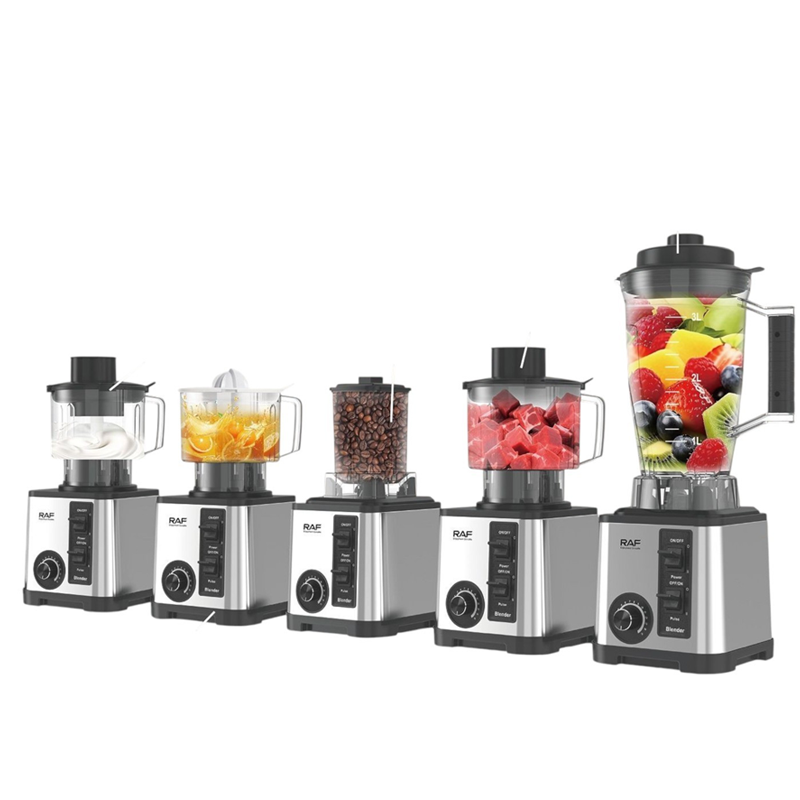 RAF  R.2880 5 IN 1 Multifunctional Electric Blender with Stainless Steel Blade Household Machine for Meat Fruit Grinder