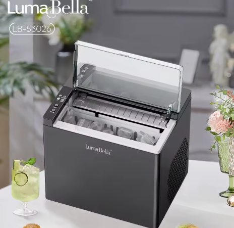 LumaBella LB‑53026 Stainless Steel Ice Maker – 11 L Daily Capacity, Compact Countertop Design