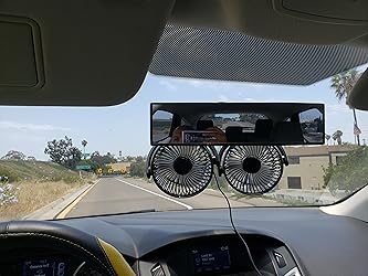 Car Fan Portable Dual Head Electric Vehicle Mounted FAN