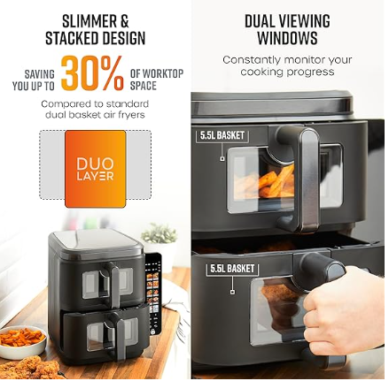 Raf air fryer 5.5L + 5.5L dual basket