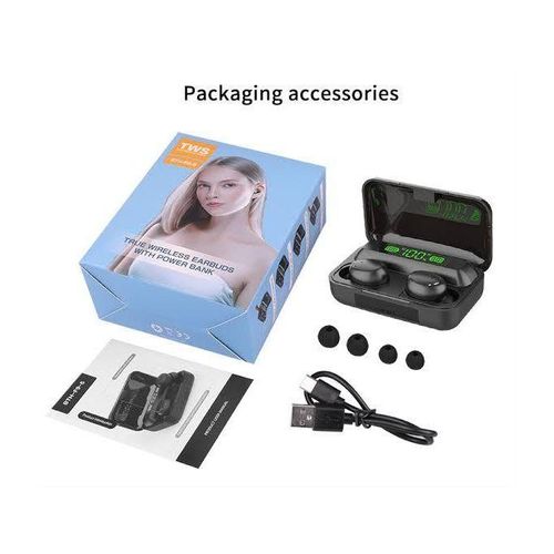 TWS BTH-F9-5 True Wireless Earbuds with Powerbank