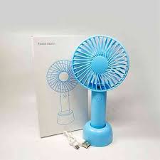Portable Handheld Mini Fan USB Rechargeable Desktop Air Cooler For Outdoor Travel Solid Color