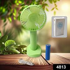 Portable Handheld Mini Fan USB Rechargeable Desktop Air Cooler For Outdoor Travel Solid Color