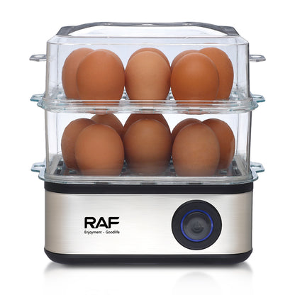 RAF R.0073 Electric Egg Boiler, 2 Layers, 16 Eggs Steamer Cooker
