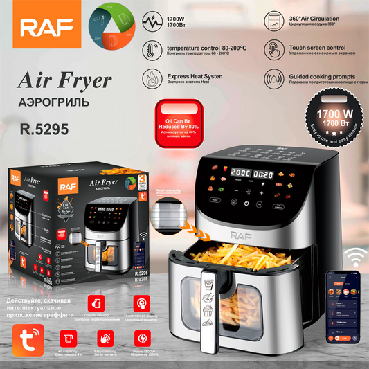 RAF R.5295 8 L Smart Air Fryer — 1700 W App-Control Oil-Free Hot Air Fryer