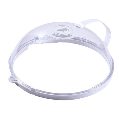 Vent microwave food cover with detachable handle