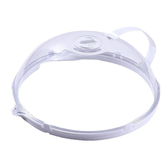 Vent microwave food cover with detachable handle