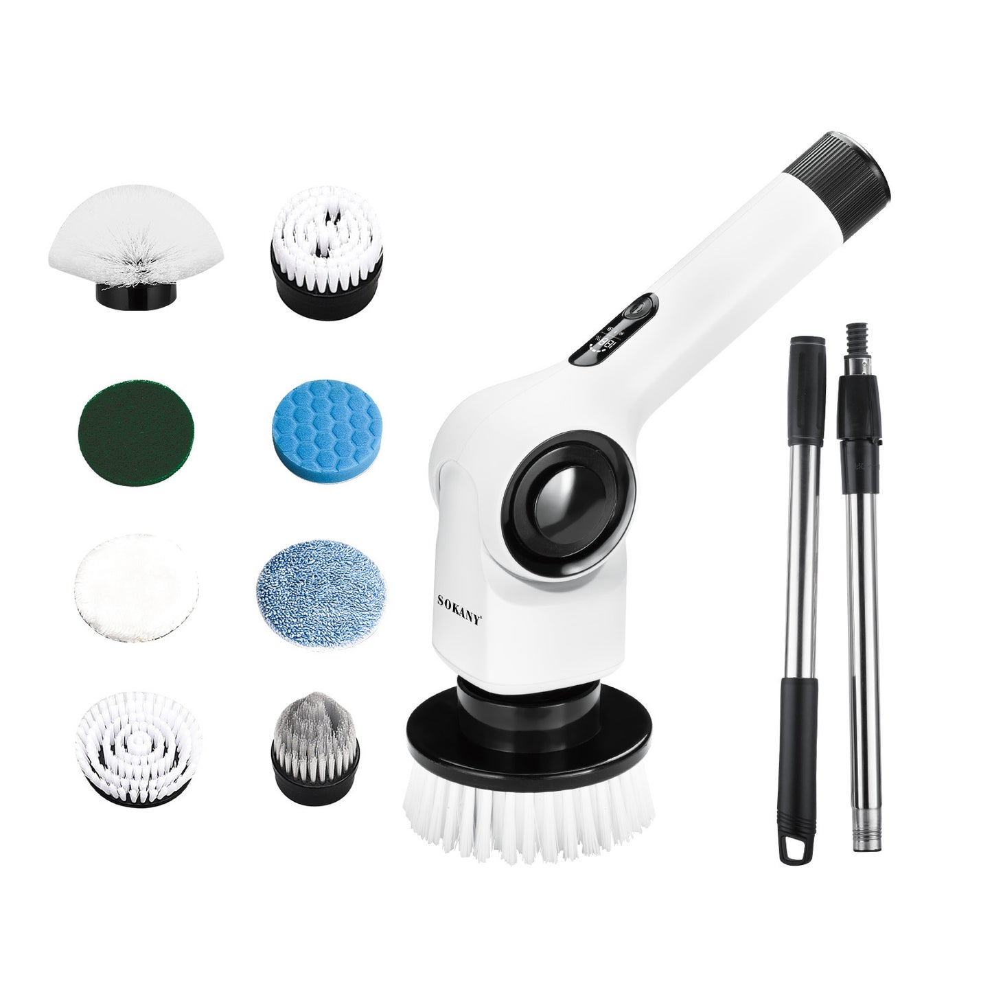 SOKANY SK-13058 8-in-1 Electric Cleaning Brush