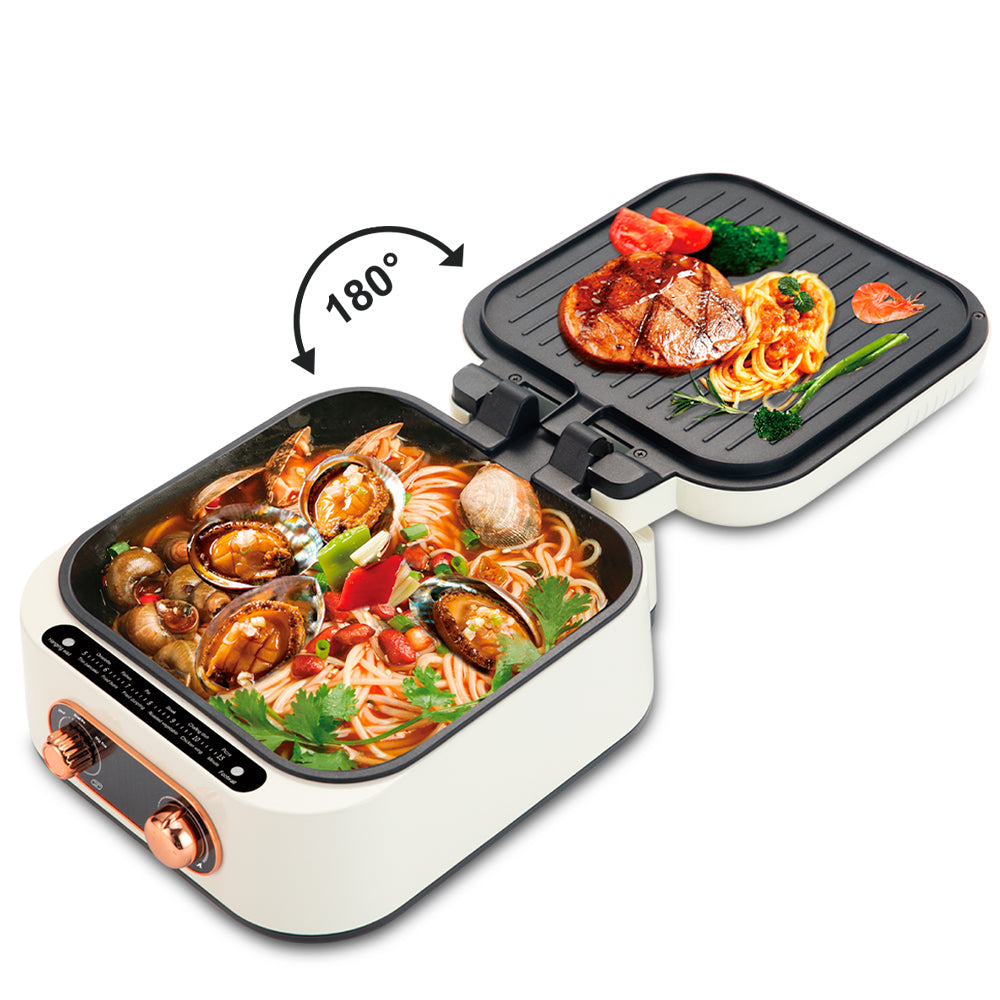 RAF R.5409 3-in-1 Electric Hot Pot BBQ Grill, FoldableSmokeless Cooker