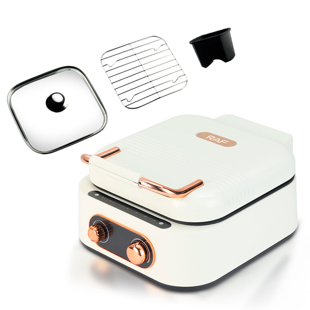 RAF R.5409 3-in-1 Electric Hot Pot BBQ Grill, FoldableSmokeless Cooker