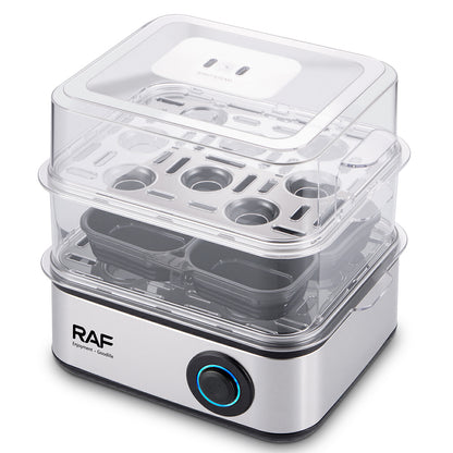 RAF R.0073 Electric Egg Boiler, 2 Layers, 16 Eggs Steamer Cooker