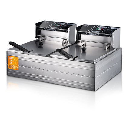 RAF R.5221 11 L Dual Basket Electric Deep Fryer 5000 W