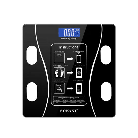 Sokany SK-19019 Smart Bluetooth Digital Body Scale Glass Platform, 180kg