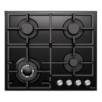 Hisense 60CM 4 Gas Built In Hob Black Glass