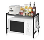 Expandable 2-Tier Microwave Oven Rack with 6 Hooks