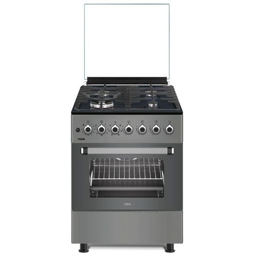 Mika MST62F4GWE6DG 60cm x 60cm Cooker — 4 Gas Burners (1 Wok) with 6‑Function Electric Oven, Convection Fan & Rotisserie