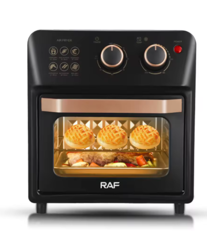 RAF Essential Air fryer R.5347, 1250 Watt, 14 Liter, 220v, 50Hz, Black