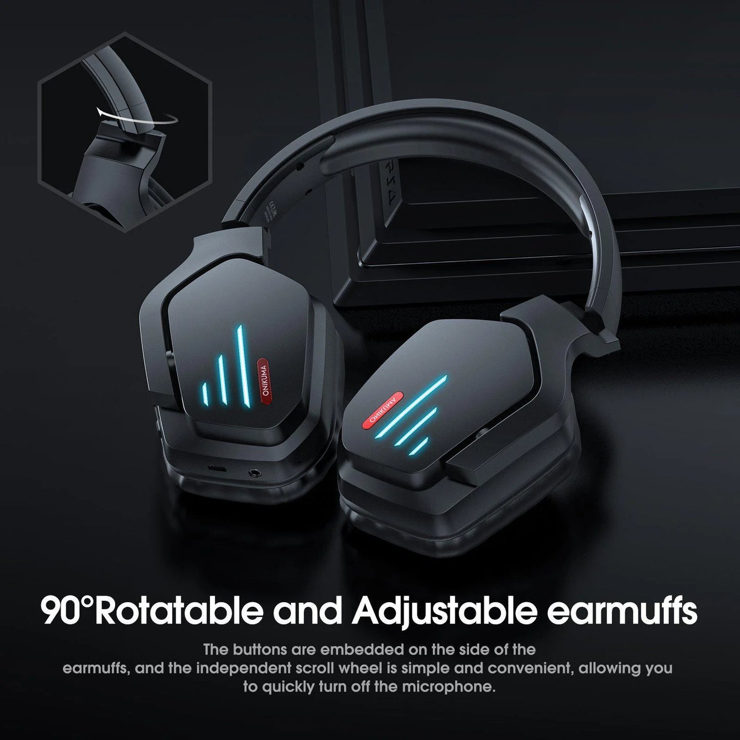 ONIKUMA B60 Wireless Bluetooth Gaming Headset.