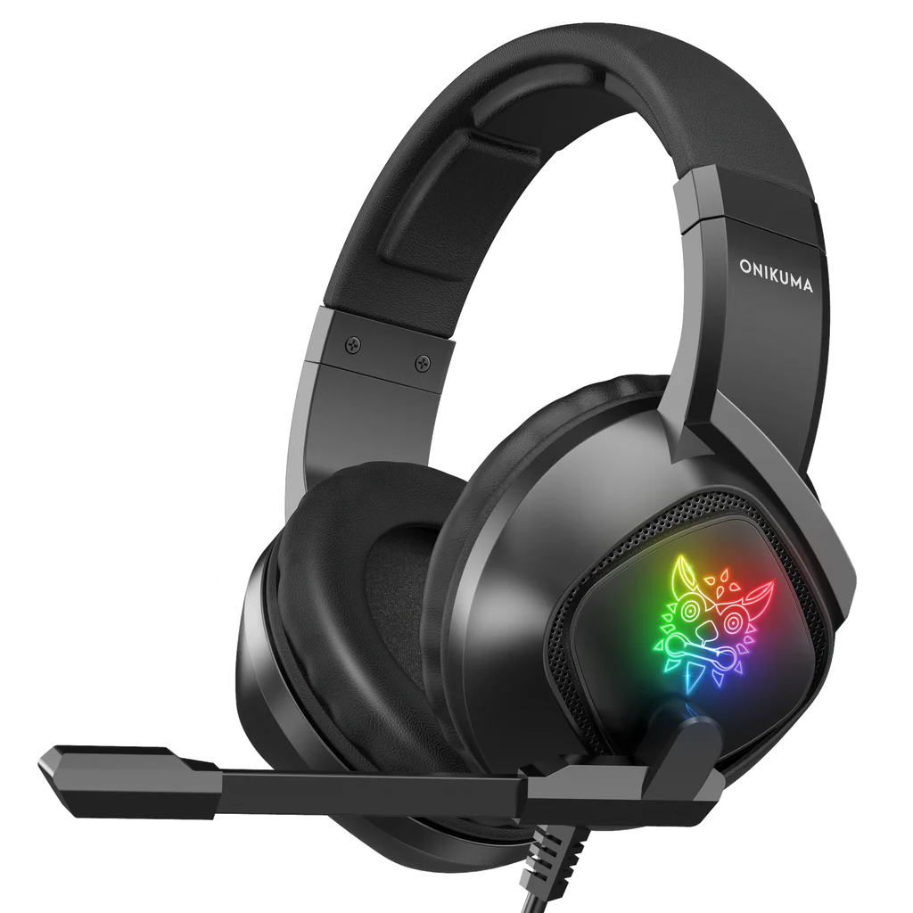 Onikuma K19 Wired Gaming Headset-with MIC RGB LED Backlight Wired Gamer Headset Noise Canceling For PC/PS5/XBOX